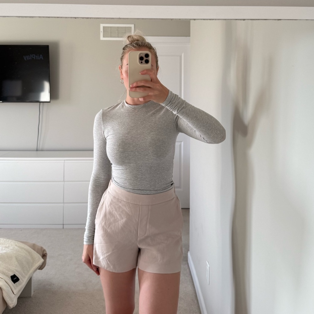 Aritzia denude high waisted work shorts